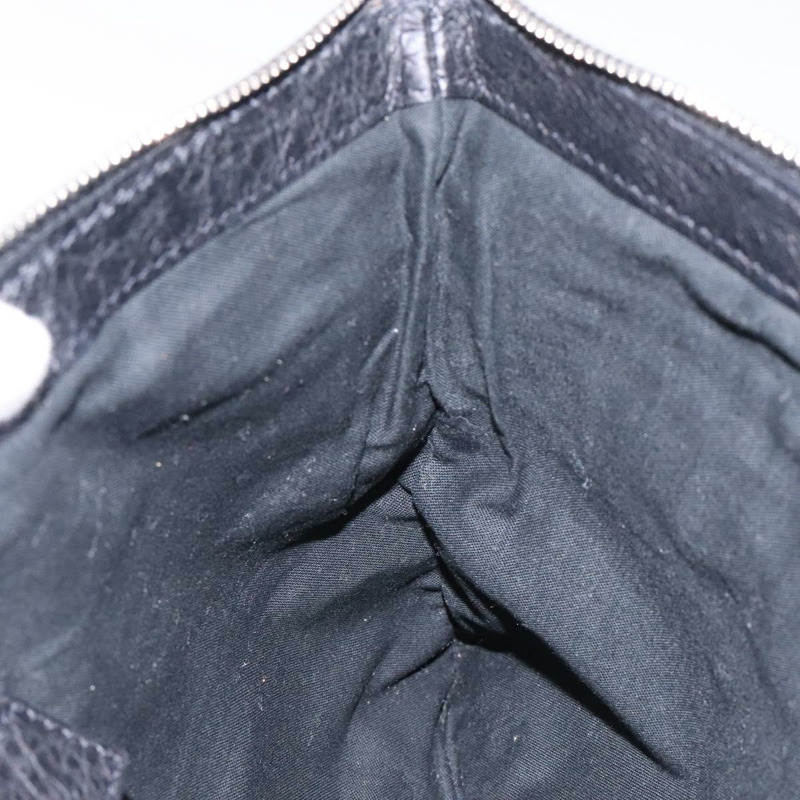 【日本直送】BALENCIAGA 經典 Clip M 手拿包 皮革 黑色 銀色 273022 正品號 132272-16