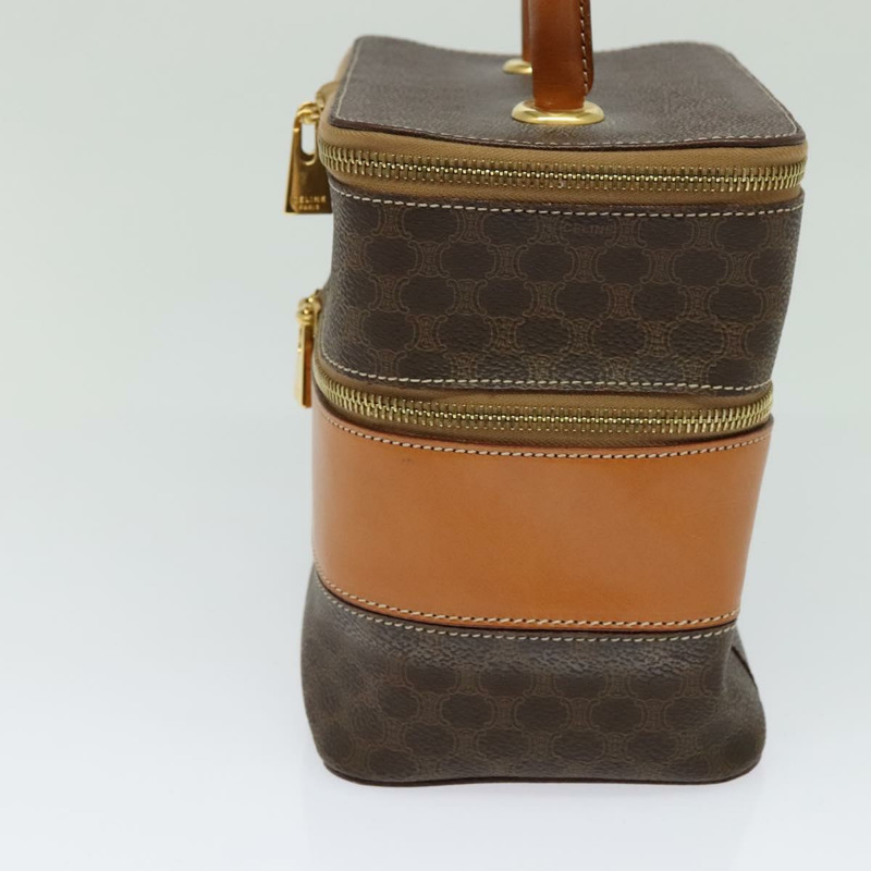 【日本直送】CELINE Macadam 帆布化妝包 PVC 皮革棕金色正品 132400-3