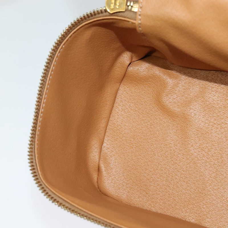 【日本直送】CELINE Macadam 帆布化妝包 PVC 皮革棕金色正品 132400-23