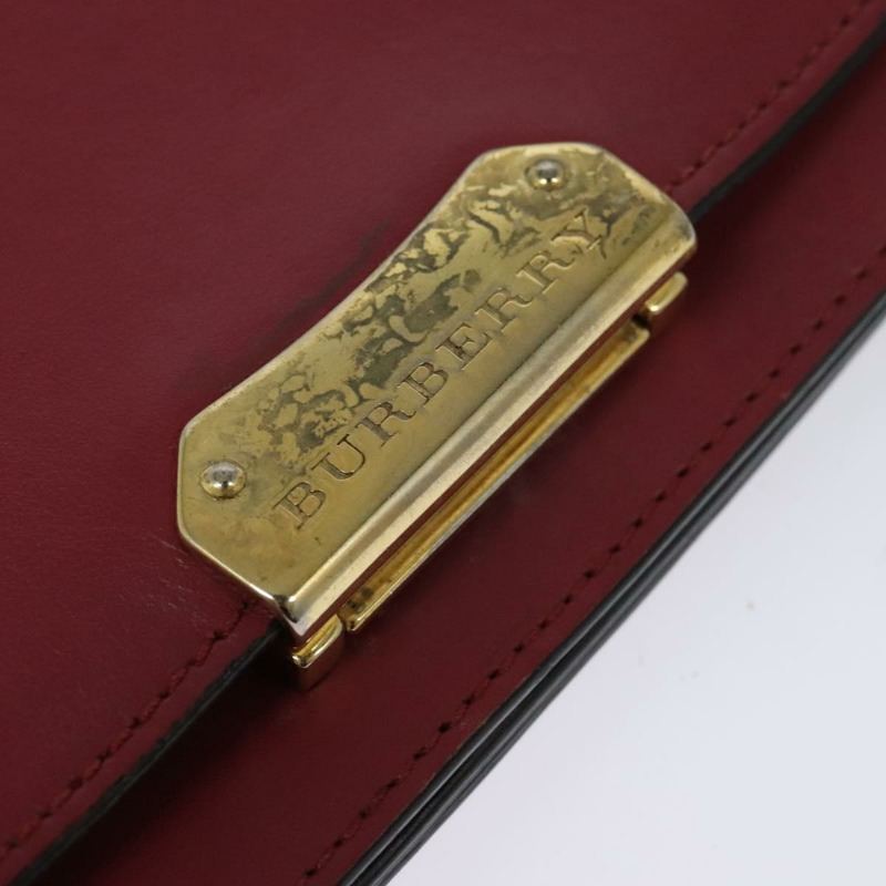 【日本直送】BURBERRY 鏈條皮夾 皮革 粉紅金 正品 bs28328-8