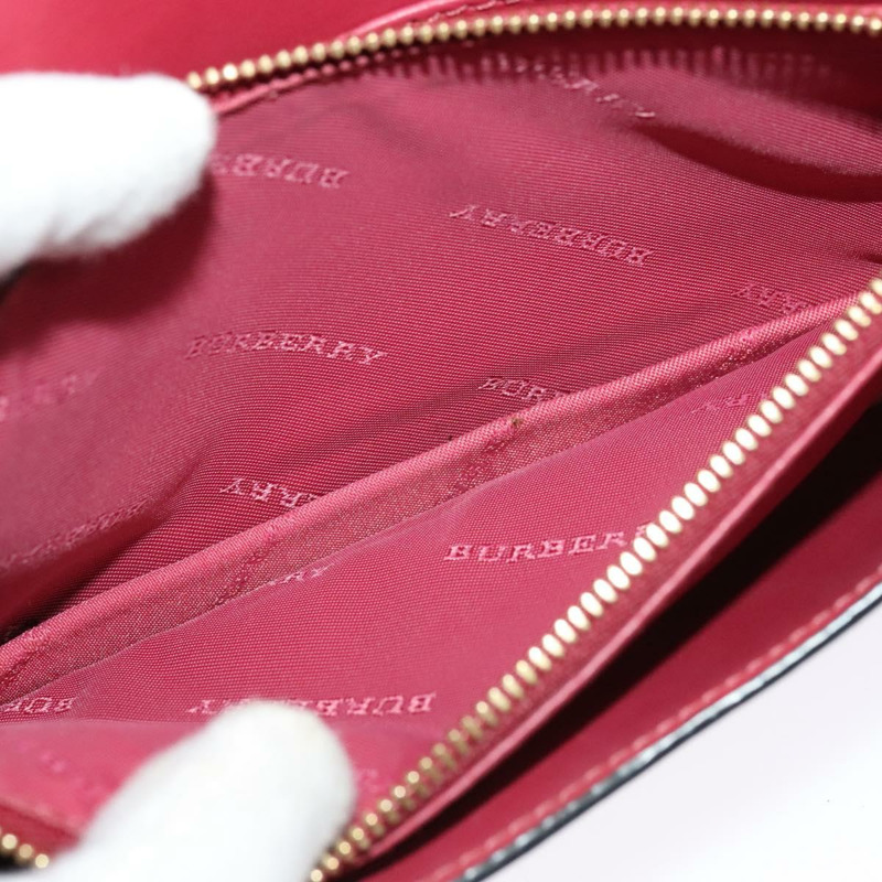 【日本直送】BURBERRY 鏈條皮夾 皮革 粉紅金 正品 bs28328-11