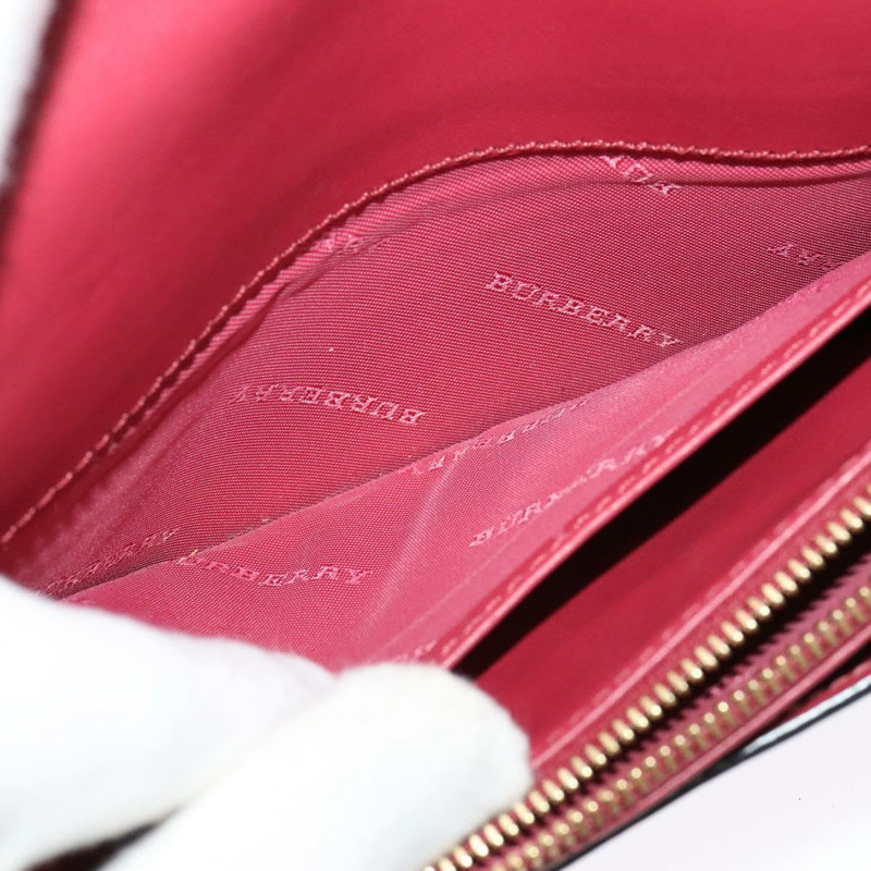 【日本直送】BURBERRY 鏈條皮夾 皮革 粉紅金 正品 bs28328-21