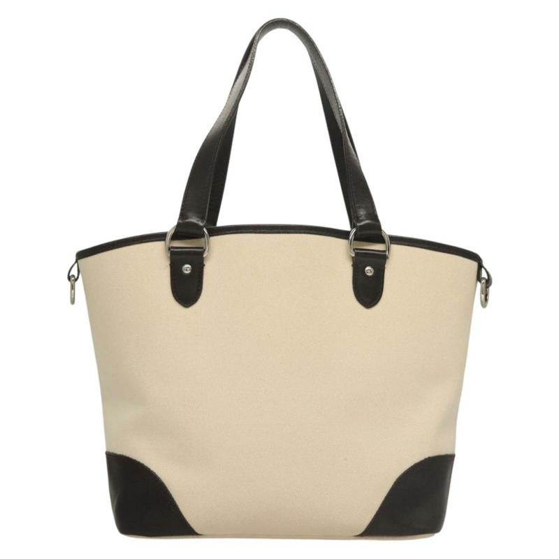 【日本直送】BURBERRY 手提包 帆布 皮革 白色 銀色 正品 bs28323-1