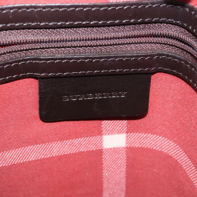 【日本直送】BURBERRY 手提包 帆布 皮革 白色 銀色 正品 bs28323-10