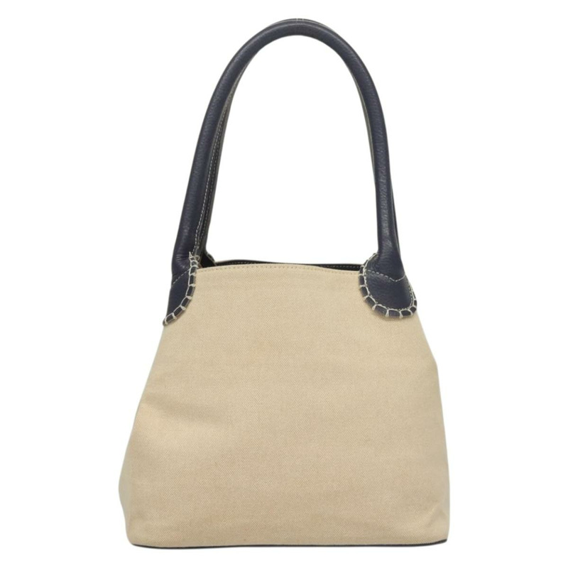 【日本直送】BURBERRY 托特包 帆布皮革 米色 紫色 正品 bs28324-1