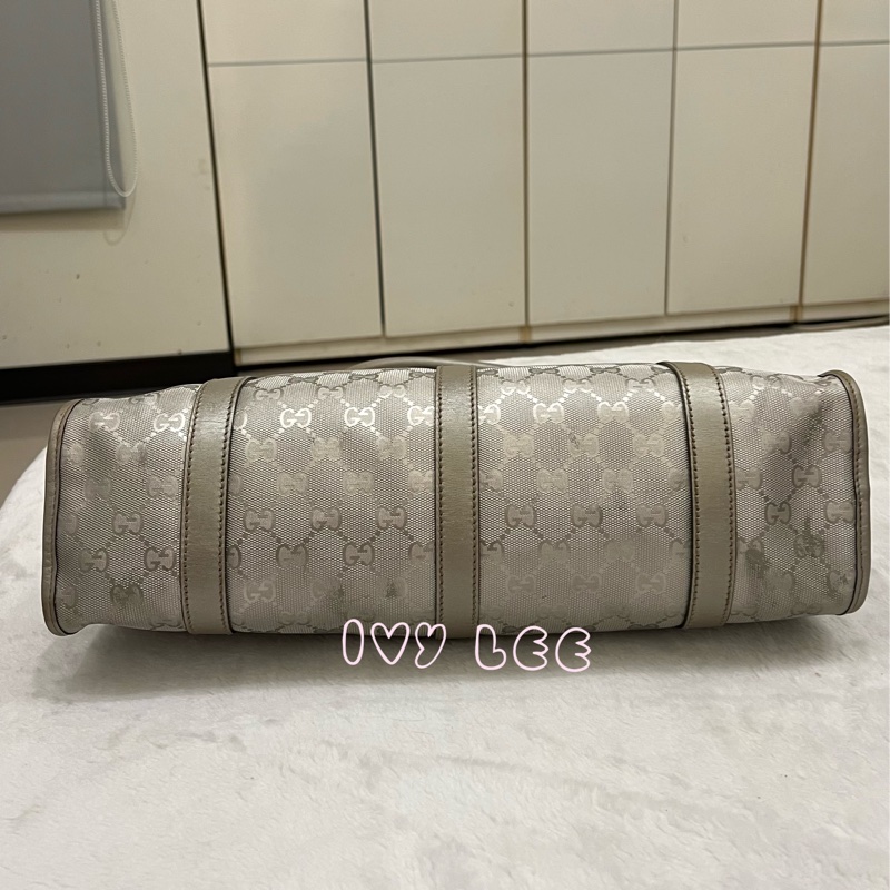 GUCCI 手提包 單肩包 Gucci Sima 203494 銀色 正品 二手精品-2