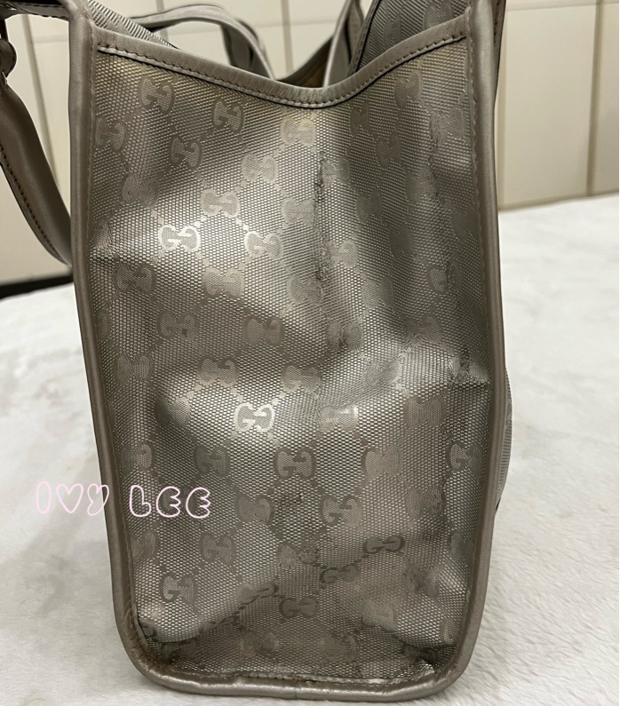GUCCI 手提包 單肩包 Gucci Sima 203494 銀色 正品 二手精品-12