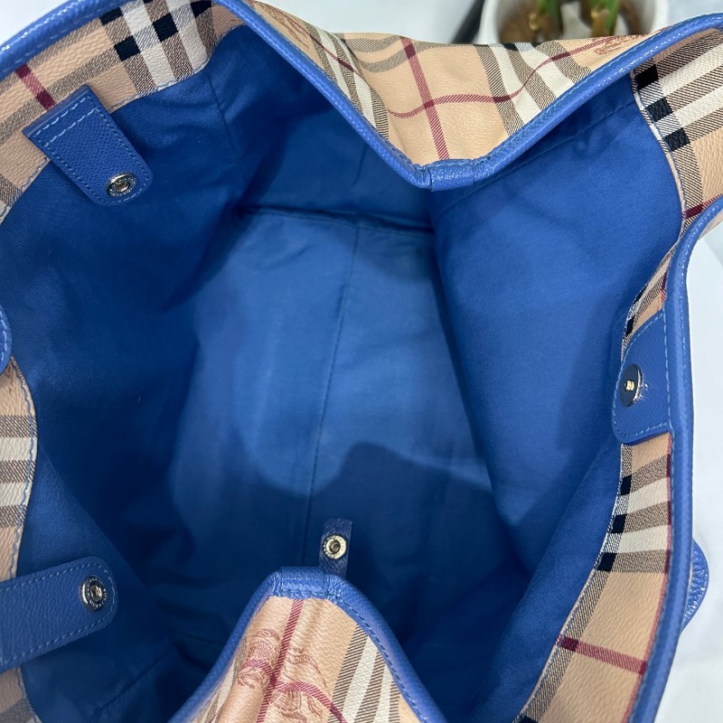 Burberry 經典條紋戰馬格紋托特包子母包肩背包-5