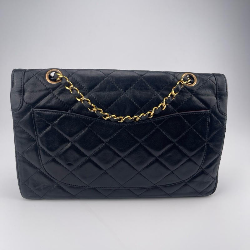 「JL精品代購」9新 香奈兒巴黎限定鴛鴦扣羊皮鏈條包-3