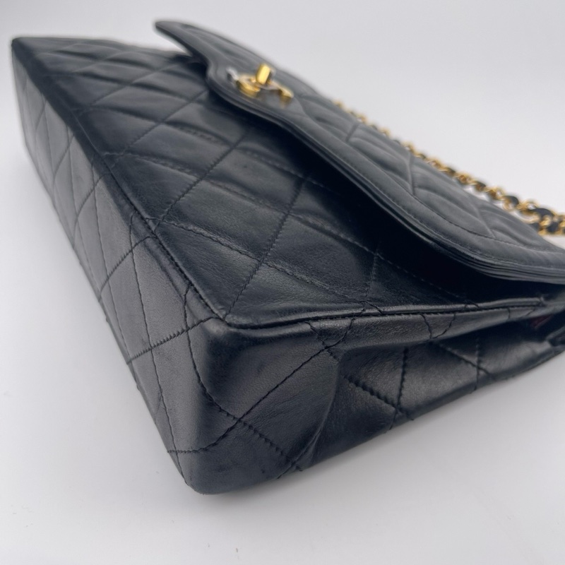 「JL精品代購」9新 香奈兒巴黎限定鴛鴦扣羊皮鏈條包-7