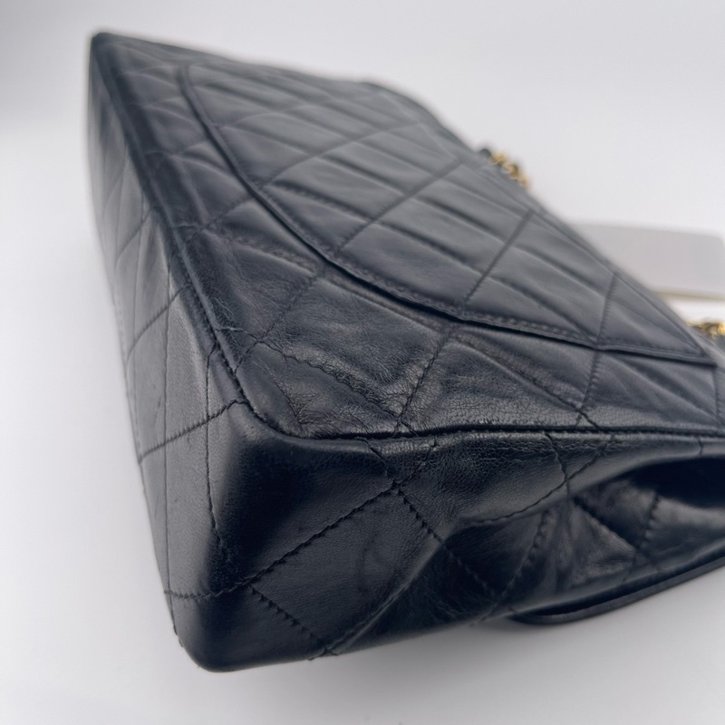 「JL精品代購」9新 香奈兒巴黎限定鴛鴦扣羊皮鏈條包-10