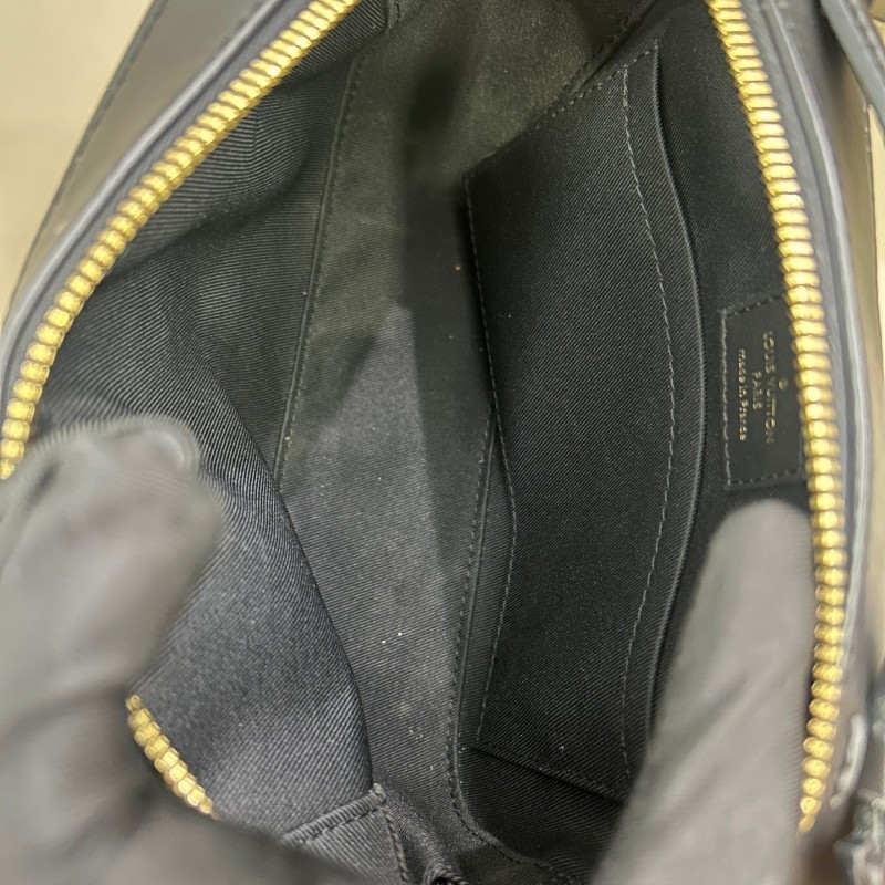 LV路易威登 老花拼黑色流蘇相機包 斜背包-5