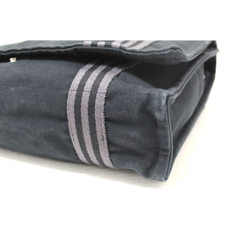 Hermes Black Toile Fourre Tout Herline Messenger Bag-7