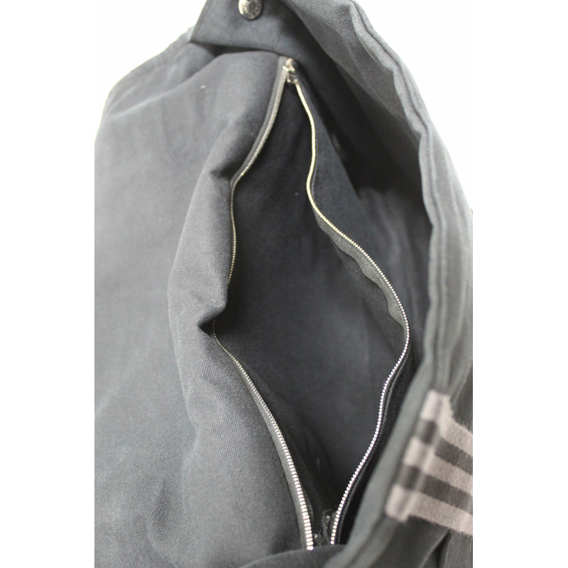 Hermes Black Toile Fourre Tout Herline Messenger Bag-17