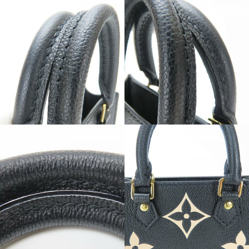 Louis Vuitton Petite Sac Plat 手提包 M81416 Monogram Empreinte 黑色和米色女士肩背包 LOUIS VUITTON-6