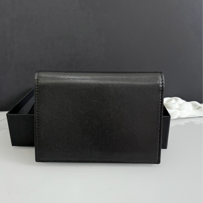 Chanel 小香 25A 大logo 內拉鏈 中夾 荔枝牛皮 護照套 內拉鏈夾層-3