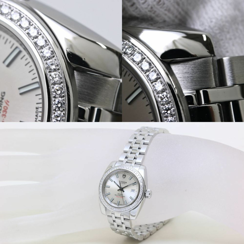 帝舵經典系列鑽石錶圈 M22020-0004 女士不鏽鋼腕錶 40035-4