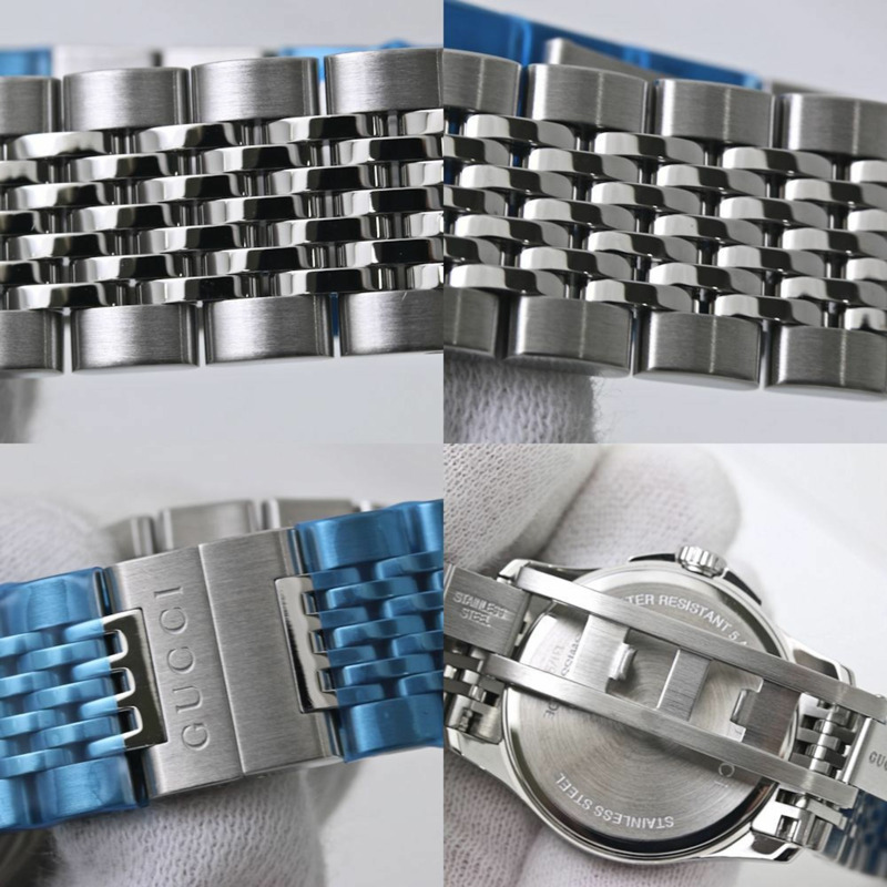 GUCCI G-Timeless 12P 鑽石貝殼手錶，YA126504，126.5 毫米，女士不銹鋼，40043-7