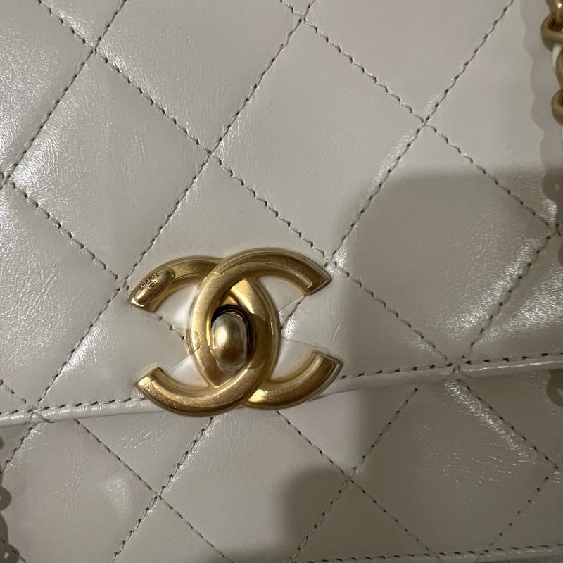 ෆ Chanel 24C 限量款❤️手工坊雙鏈條手提金球鏈條包-7