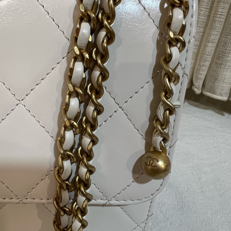 ෆ Chanel 24C 限量款❤️手工坊雙鏈條手提金球鏈條包-9