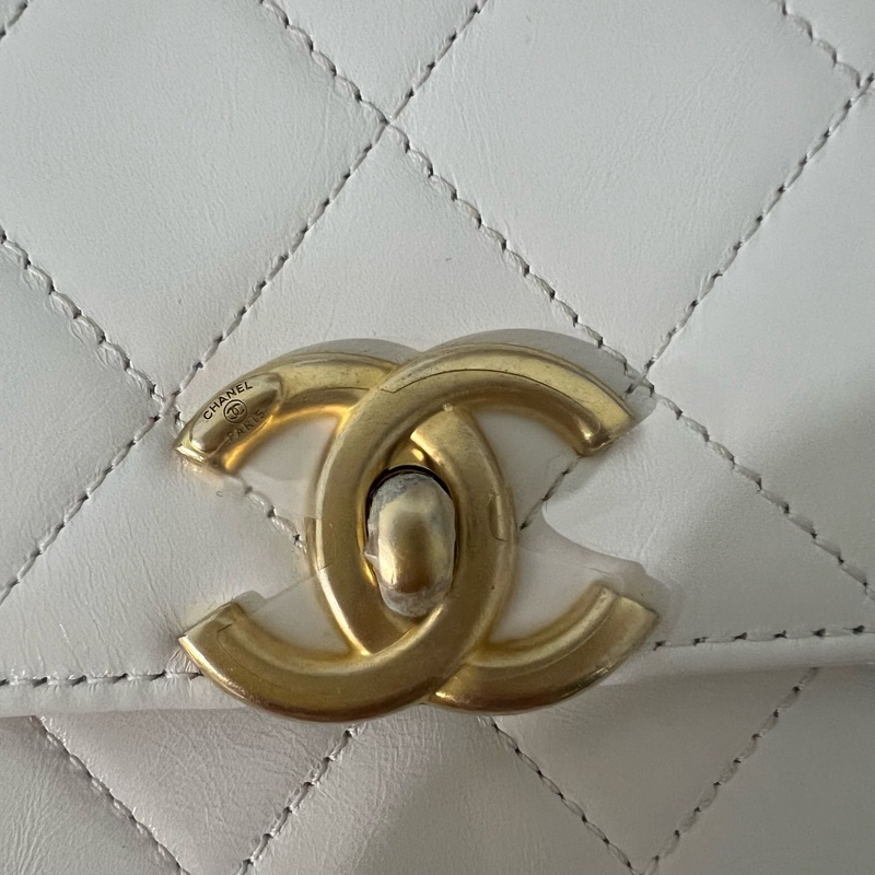 ෆ Chanel 24C 限量款❤️手工坊雙鏈條手提金球鏈條包-12