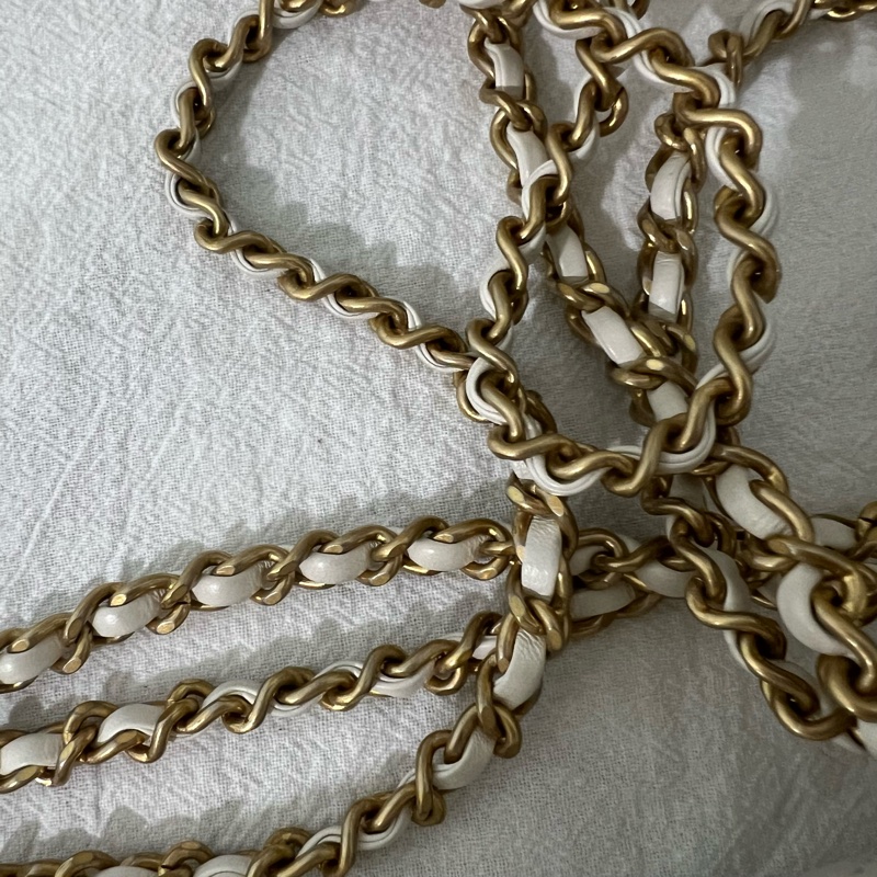 ෆ Chanel 24C 限量款❤️手工坊雙鏈條手提金球鏈條包-14