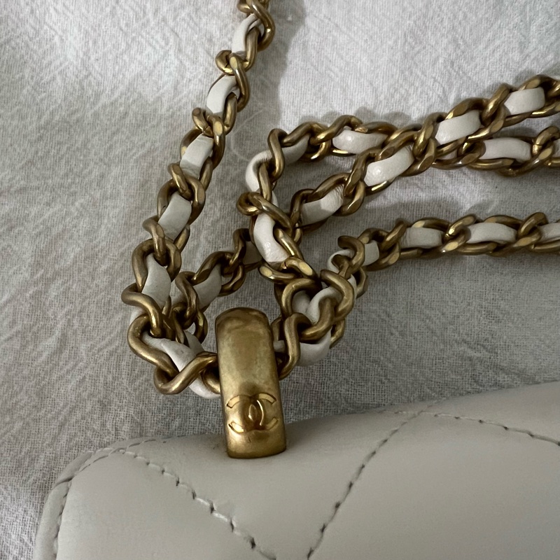 ෆ Chanel 24C 限量款❤️手工坊雙鏈條手提金球鏈條包-15