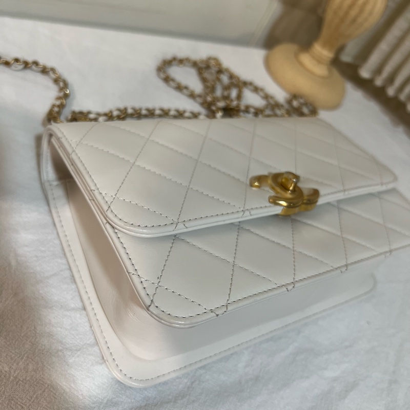 ෆ Chanel 24C 限量款❤️手工坊雙鏈條手提金球鏈條包-16