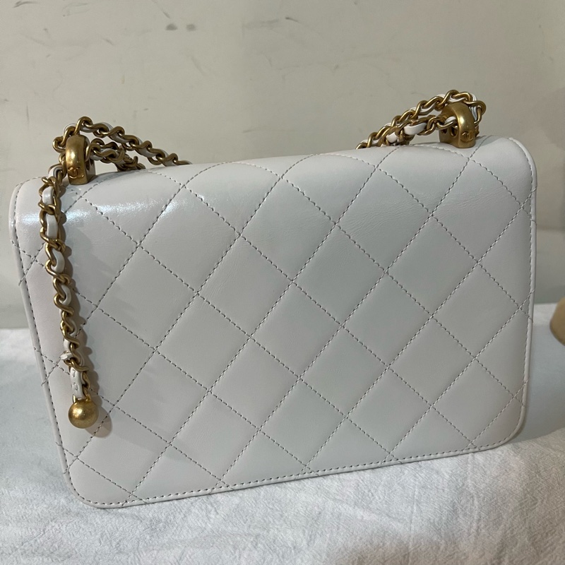 ෆ Chanel 24C 限量款❤️手工坊雙鏈條手提金球鏈條包-22