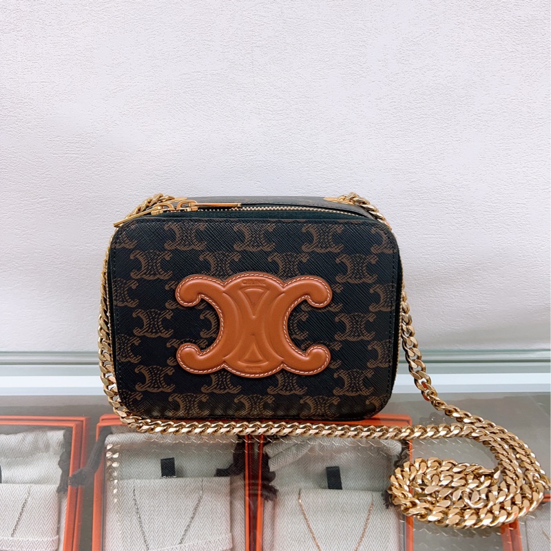 Celine vanity 凱旋門老花盒子鏈條包-0