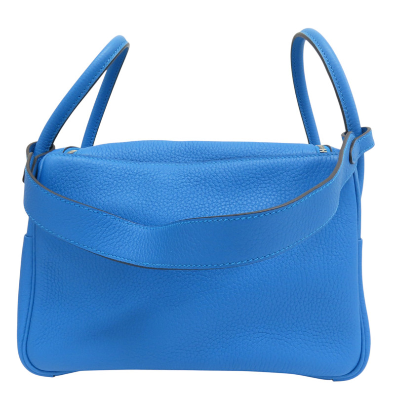 藍色 Taurillon牛皮 Lindy 26 Verso 肩背包 A刻 銀扣【HERMES 愛馬仕】 A PY 003 BT-1