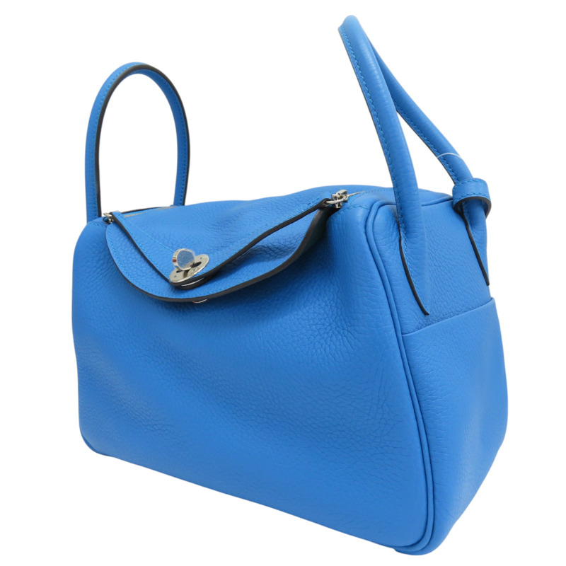 藍色 Taurillon牛皮 Lindy 26 Verso 肩背包 A刻 銀扣【HERMES 愛馬仕】 A PY 003 BT-2