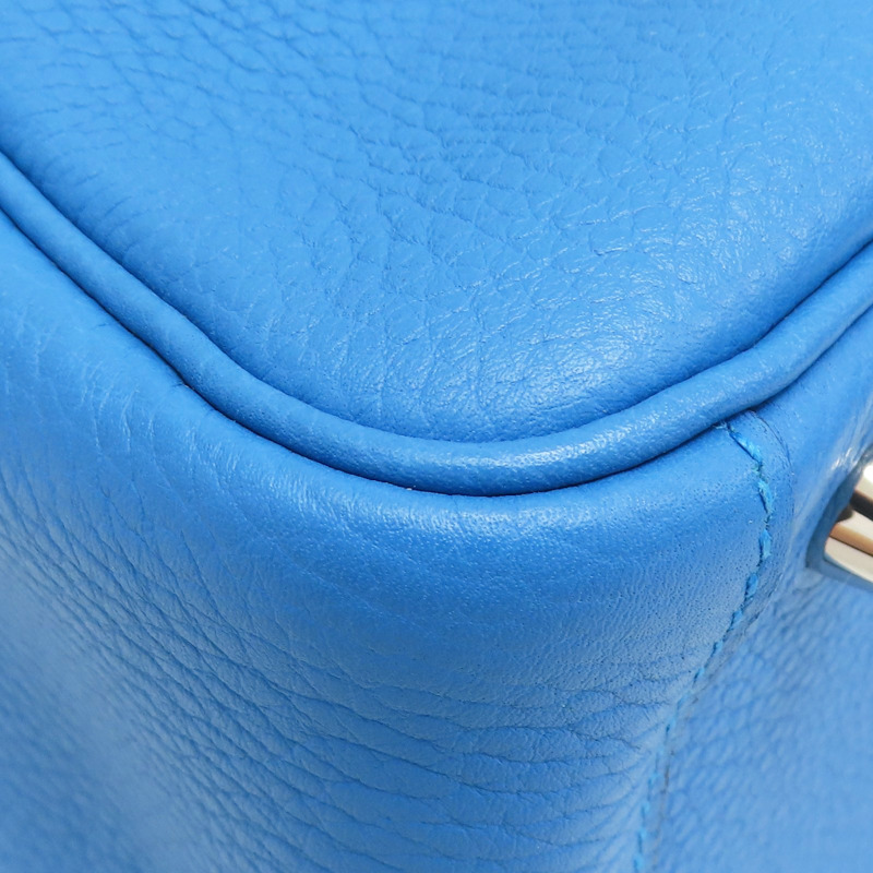 藍色 Taurillon牛皮 Lindy 26 Verso 肩背包 A刻 銀扣【HERMES 愛馬仕】 A PY 003 BT-10