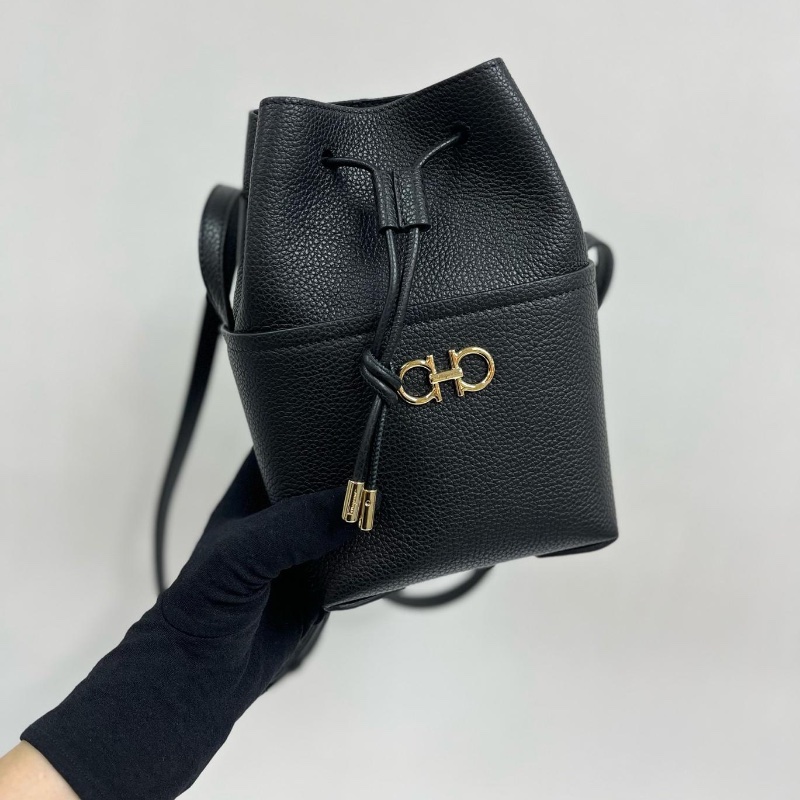 Ferragamo black bucket bag-0