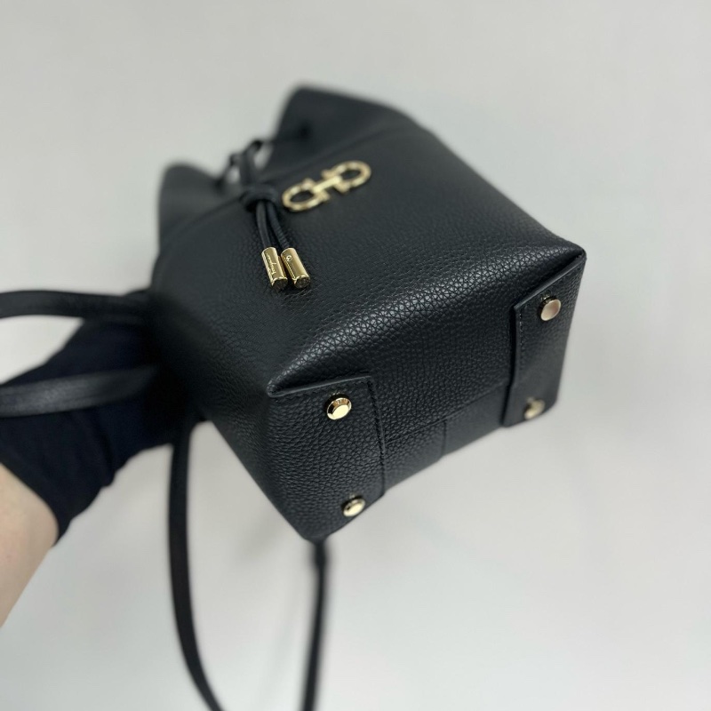Ferragamo black bucket bag-1
