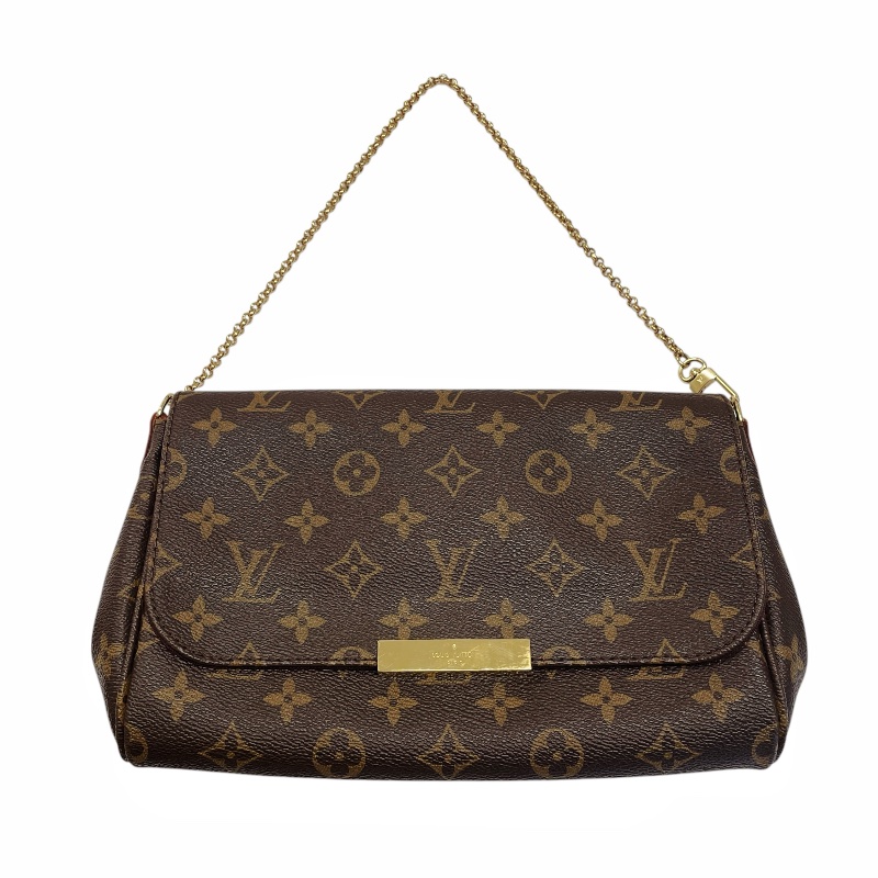 LOUIS VUITTON 路易威登 Ｍ40718 FAVORITE MM 腋下包 PVC帆布 老花 棕色-1