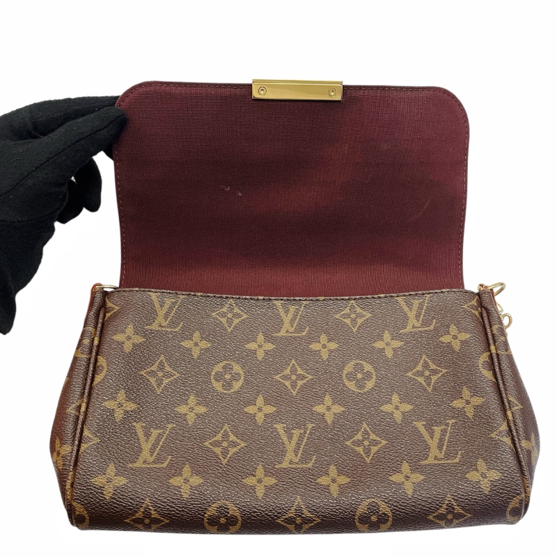 LOUIS VUITTON 路易威登 Ｍ40718 FAVORITE MM 腋下包 PVC帆布 老花 棕色-9