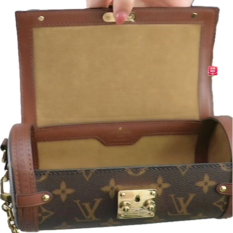 LV路易威登Papillon Trunk單肩包 巴比龍 19*9 帆布塗層老花 芯片款-11