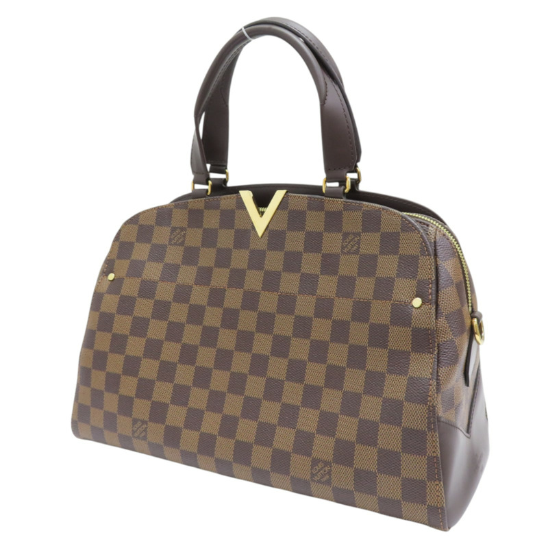 棕色 棋盤格 帆布 Kensington Bowling Bag 兩用包 N41505-2