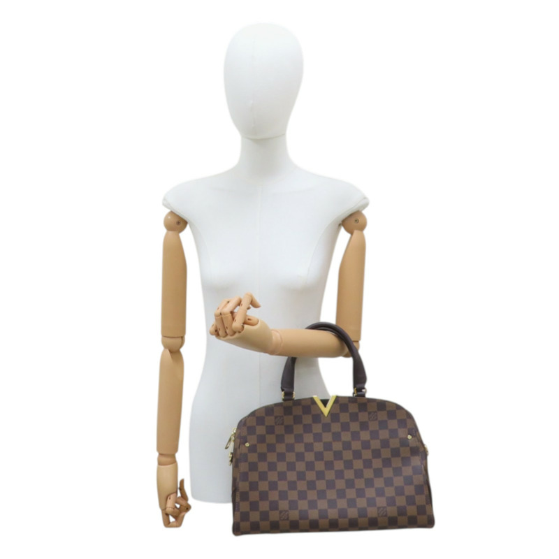 棕色 棋盤格 帆布 Kensington Bowling Bag 兩用包 N41505-11