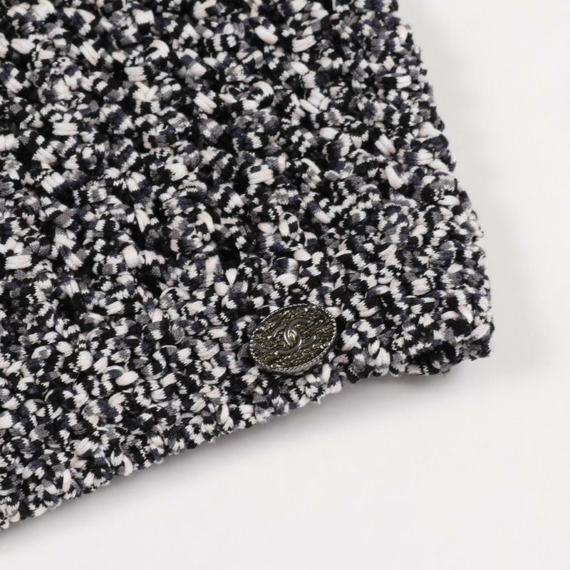 香奈兒短袖針織衫 P43297K04422 棉灰色 40碼 二手女款-4