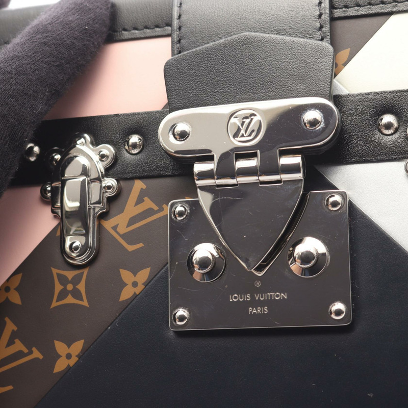 LOUIS VUITTON Petit Mar 單肩包 M53839 Monogram 皮革 粉紅色 棕色 二手-7