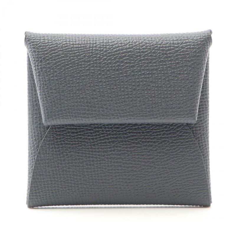 愛馬仕 Bastia 零皮夾 Epsom 皮革 灰色 灰色 迷霧 二手 女士 W SHW-0