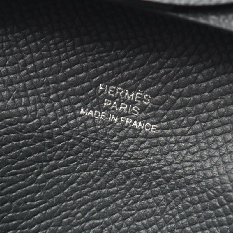 愛馬仕 Bastia 零皮夾 Epsom 皮革 灰色 灰色 迷霧 二手 女士 W SHW-3