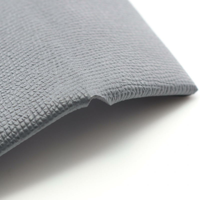 愛馬仕 Bastia 零皮夾 Epsom 皮革 灰色 灰色 迷霧 二手 女士 W SHW-6