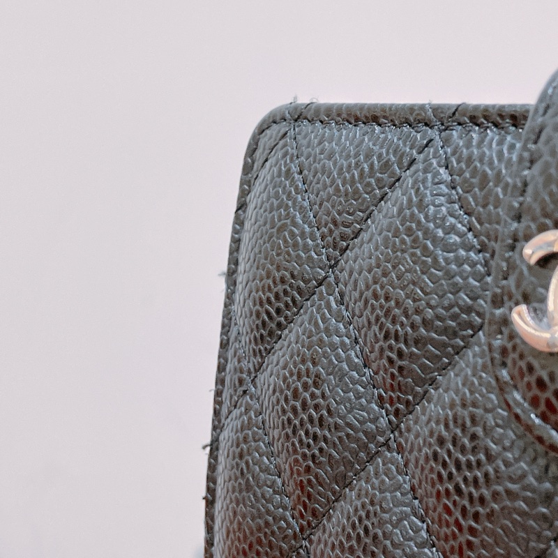 TK1764  Chanel 香奈兒經典款短銀包Short Wallet Caviar Black X PHW-29