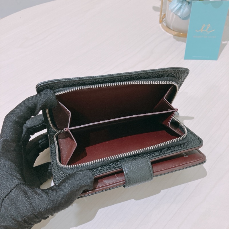 TK1764  Chanel 香奈兒經典款短銀包Short Wallet Caviar Black X PHW-39