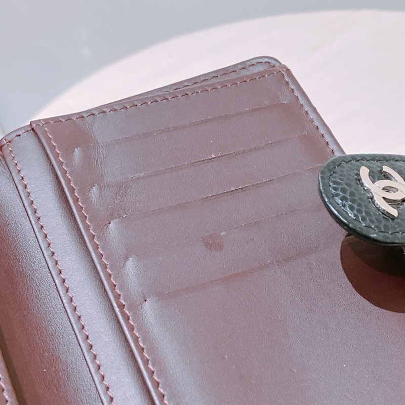 TK1764  Chanel 香奈兒經典款短銀包Short Wallet Caviar Black X PHW-42