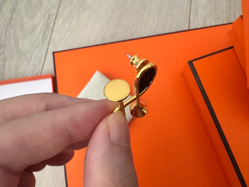 愛馬仕HERMES COR H 小喇叭耳環(全新閒置品)-13