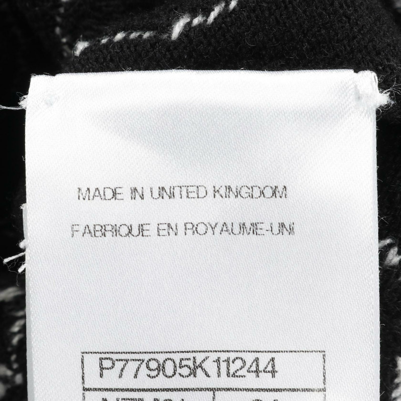 CHANEL CC 標誌花朵針織毛衣 P77905K11244 羊絨黑白 #34 二手女士-4